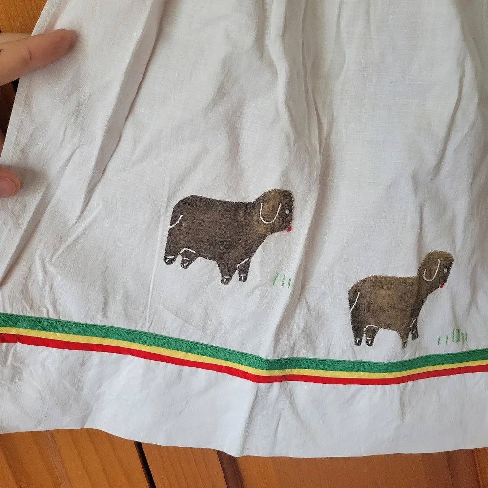 Vintage hand embroidered Mexican apron